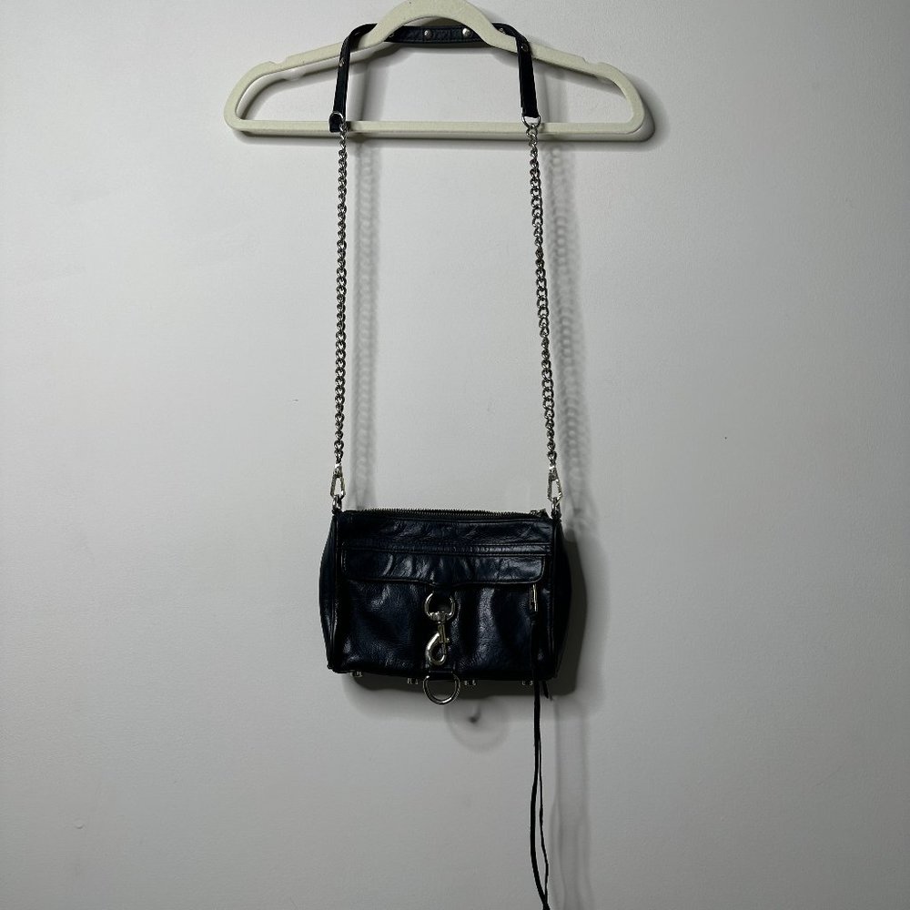 Rebecca Minkoff Black Mini MAC Calf Hair Crossbody Bag